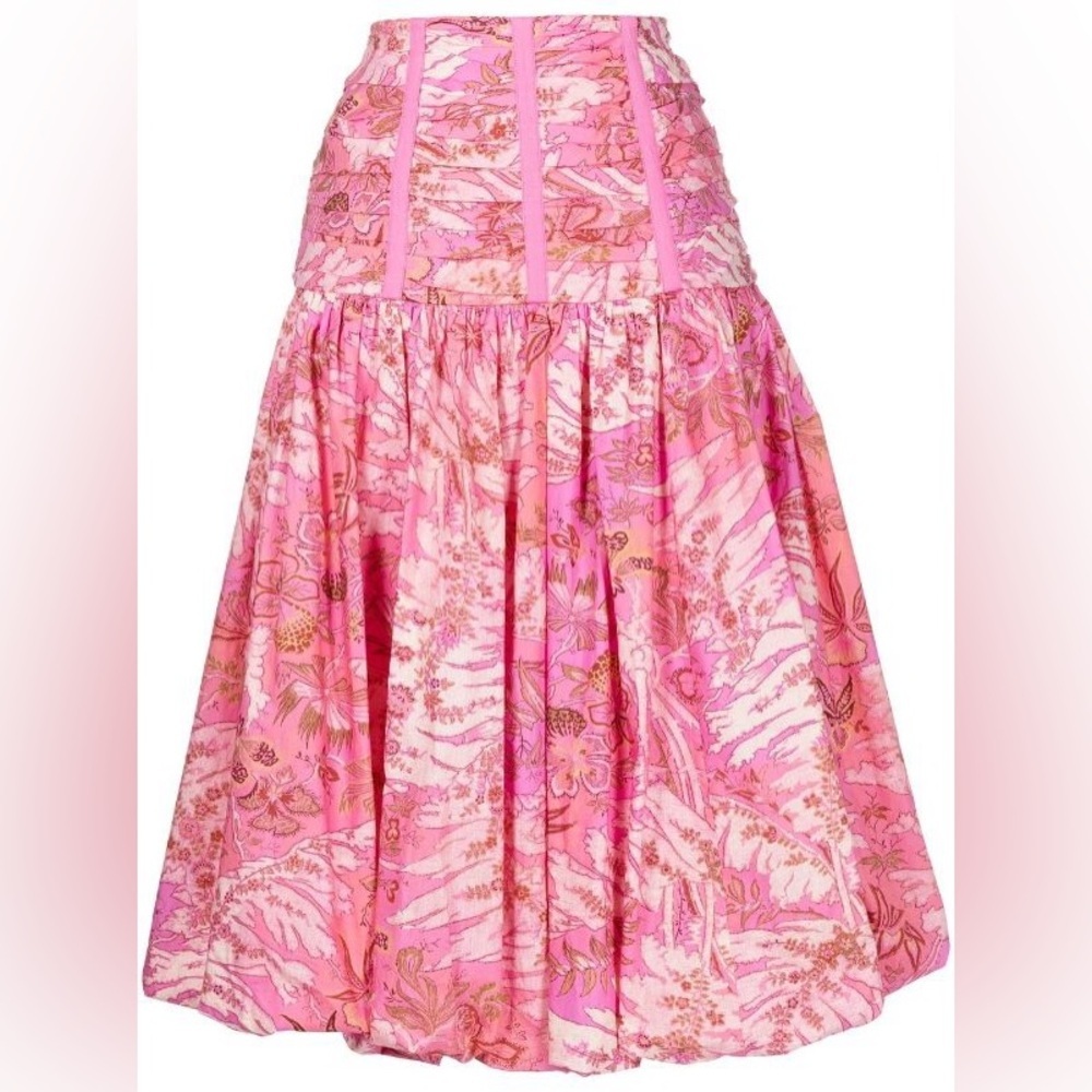 Ulla Johnson Roselani Skirt in Camellia Floral Pink